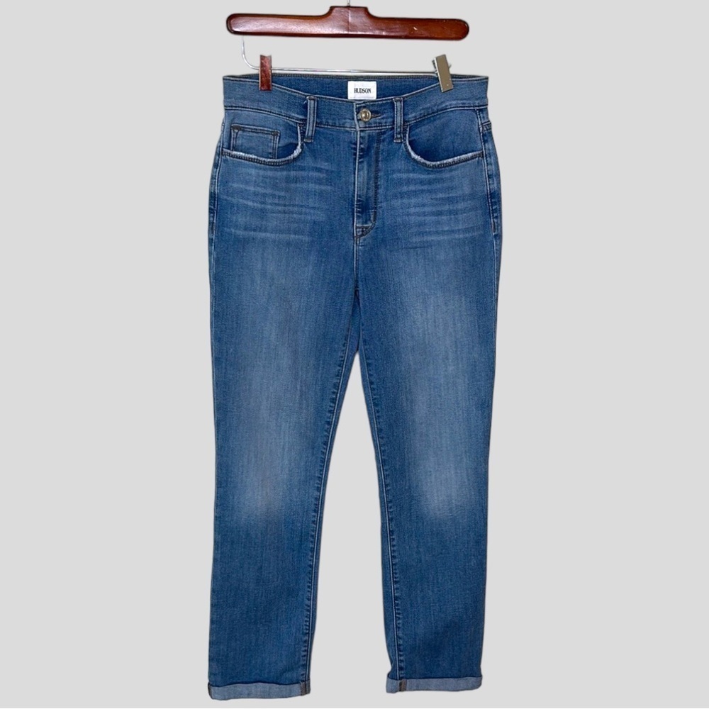 HUDSON Blair High Rise Straight‎ Cropped Denim Jeans, Size 28